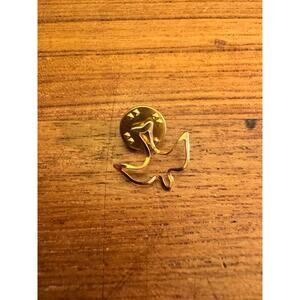 Vintage See Through Bird Dove Colorful Pin